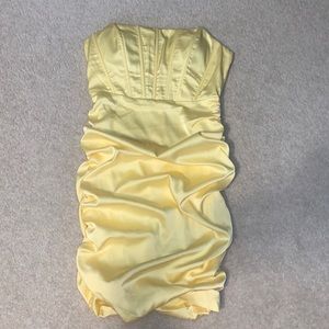 Yellow bodycon dress